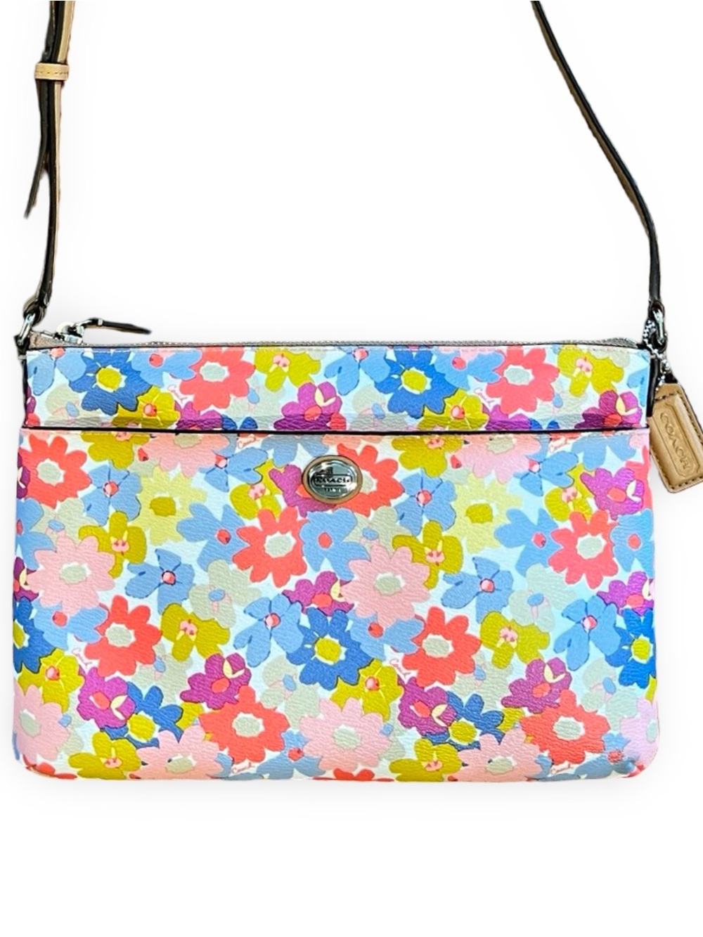 Coach Peyton Floral Brinn East/West Swingpack Crossbody Bag (Style #F51215)